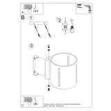 Sollux Lighting Inez Aluminium Wall Lamp with G9 Fitting – Modern Design Wall Light, Black