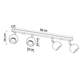 Oculare Modern Steel Ceiling Light, GU10