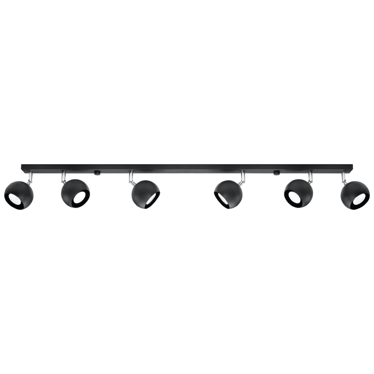 Sollux Oculare Ceiling Light with GU10 Bulb Fitting – Modern Steel Lamp, Black