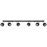 Sollux Oculare Ceiling Light with GU10 Bulb Fitting – Modern Steel Lamp, Black