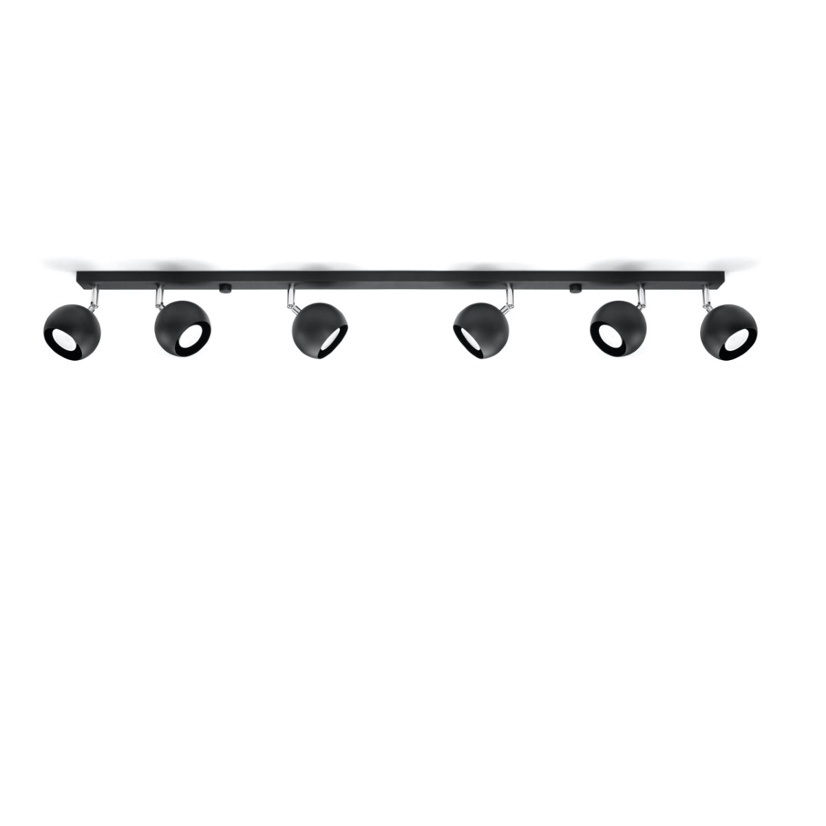 Sollux Oculare Ceiling Light with GU10 Bulb Fitting – Modern Steel Lamp, Black