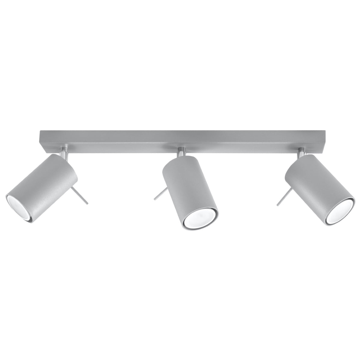 Sollux Ring Ceiling Light with GU10 Bulb Fitting – Modern Steel Lamp, Grey