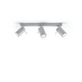 Sollux Ring Ceiling Light with GU10 Bulb Fitting – Modern Steel Lamp, Grey