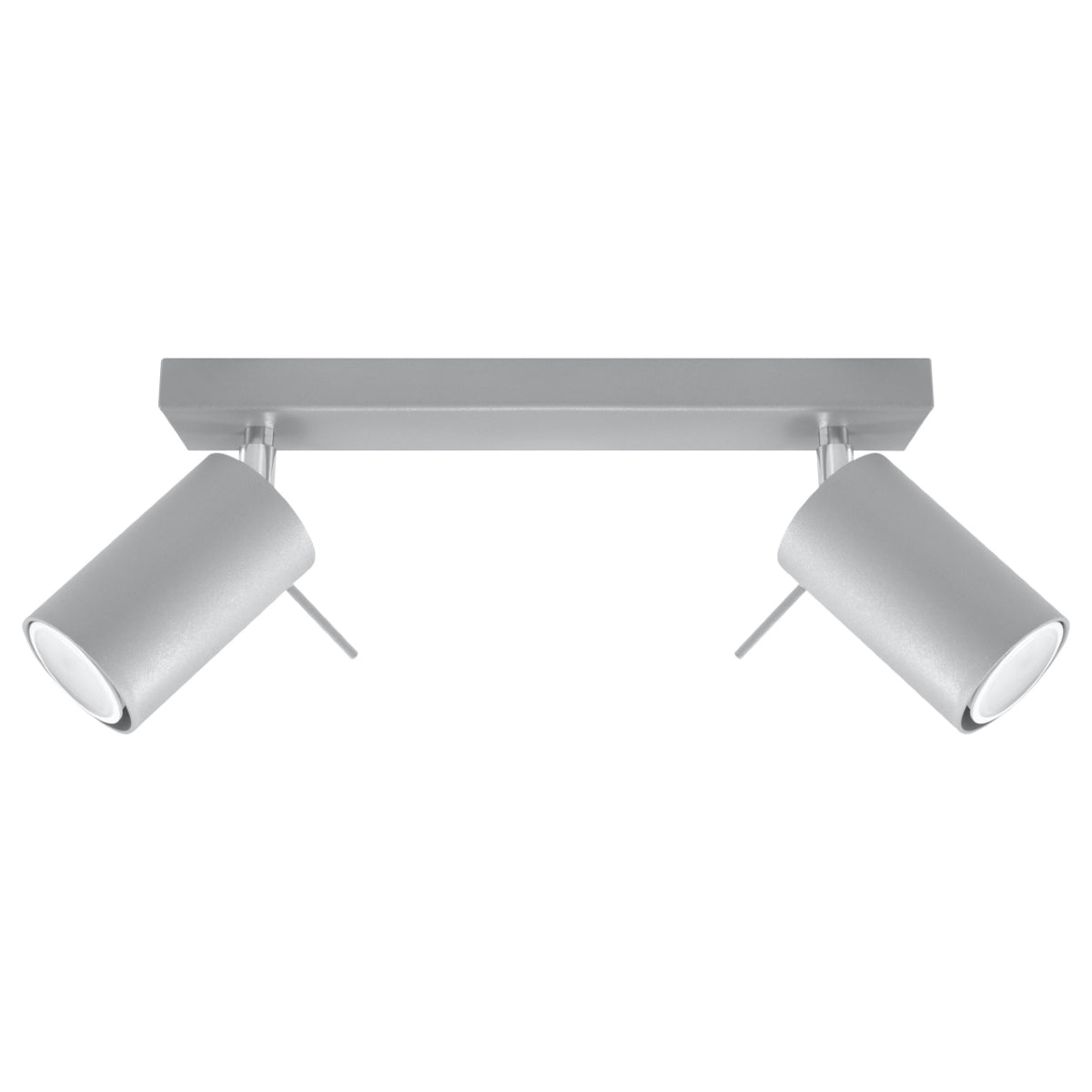 Sollux Ring Ceiling Light with GU10 Bulb Fitting – Modern Steel Lamp, Grey