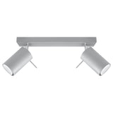 Sollux Ring Ceiling Light with GU10 Bulb Fitting – Modern Steel Lamp, Grey