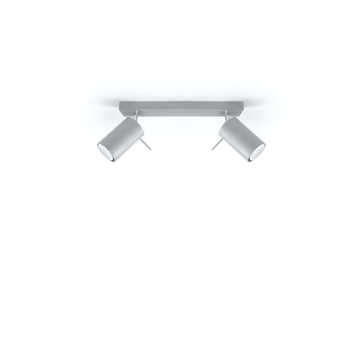 Sollux Ring Ceiling Light with GU10 Bulb Fitting – Modern Steel Lamp, Grey