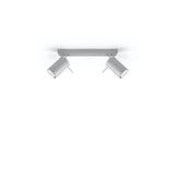 Sollux Ring Ceiling Light with GU10 Bulb Fitting – Modern Steel Lamp, Grey