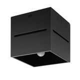 Sollux Lobo Ceiling Light with G9 Bulb Fitting – Modern Aluminium Lamp, Black