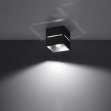 Sollux Lobo Ceiling Light with G9 Bulb Fitting – Modern Aluminium Lamp, Black