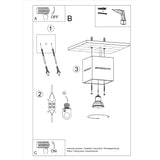 Sollux Lobo Ceiling Light with G9 Bulb Fitting – Modern Aluminium Lamp, Black