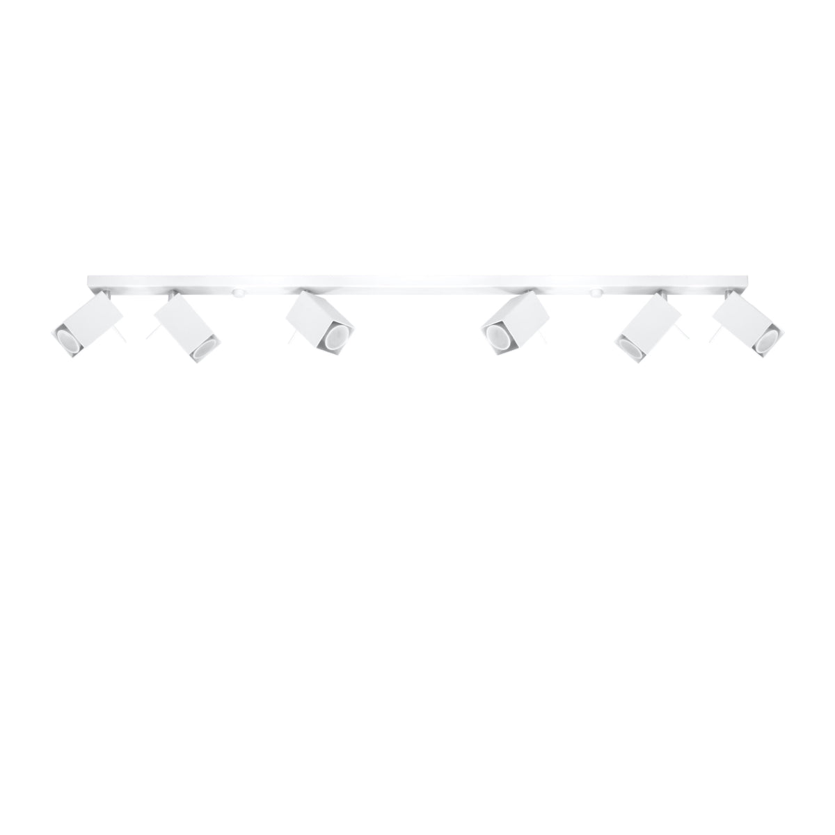 Sollux Merida Modern Ceiling Light with 6 GU10 Spotlights – Steel Ceiling Lamp for Living Room, White