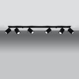 Sollux Merida Ceiling Light with GU10 Bulb Fitting – Modern Steel Lamp, Black