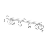 Sollux Merida Ceiling Light with GU10 Bulb Fitting – Modern Steel Lamp, Black
