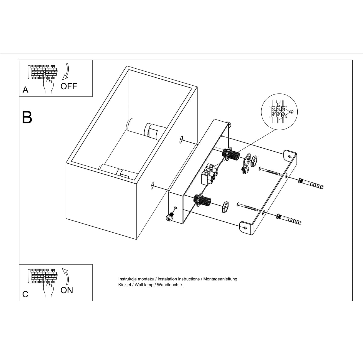 Quad Modern Aluminium Wall Light, G9