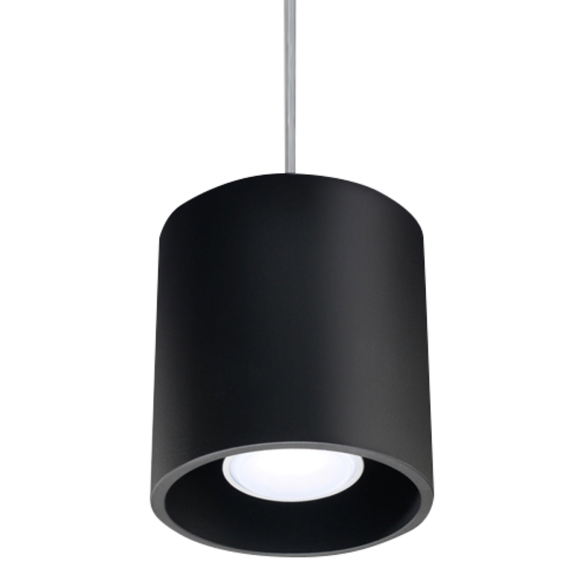 Sollux Orbis Pendant Light with GU10 Bulb Fitting – Modern Aluminium Lamp, Black