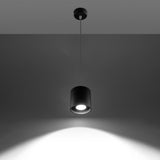 Sollux Orbis Pendant Light with GU10 Bulb Fitting – Modern Aluminium Lamp, Black