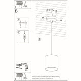 Sollux Orbis Pendant Light with GU10 Bulb Fitting – Modern Aluminium Lamp, Black
