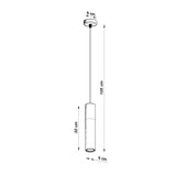 Sollux Pablo Pendant Light with GU10 Bulb Fitting – Modern Steel and Wood Lamp, Black and Natural Wood