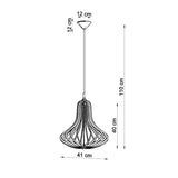 Sollux Elza Pendant Light with E27 Bulb Fitting – Scandinavian Wood Lamp, Natural Wood