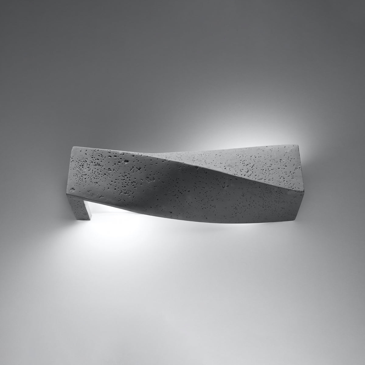 Sollux Sigma Modern Concrete Wall Light with 2 E27 Bulb Fittings – Grey Wall Lamp