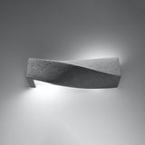 Sollux Sigma Modern Concrete Wall Light with 2 E27 Bulb Fittings – Grey Wall Lamp