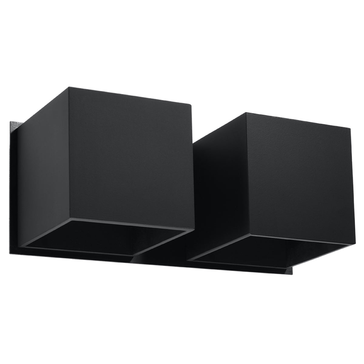 Sollux Quad Modern Aluminium Wall Light with 2 G9 Bulb Fittings – Black Wall Lamp