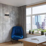 Sollux Quad Modern Aluminium Wall Light with 2 G9 Bulb Fittings – Black Wall Lamp