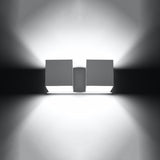 Sollux Quad Modern Aluminium Wall Light with 2 G9 Bulb Fittings – White Wall Lamp