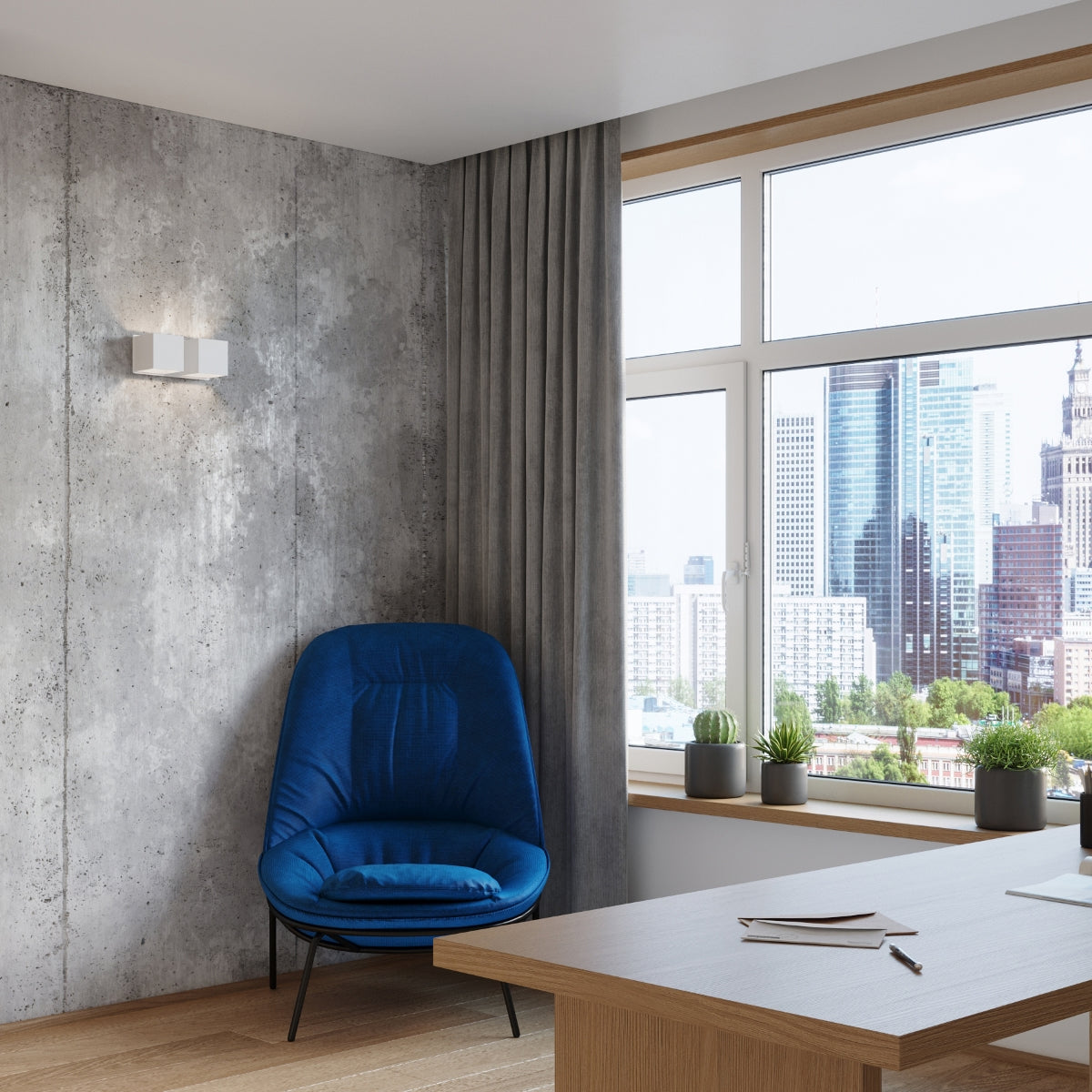 Sollux Quad Modern Aluminium Wall Light with 2 G9 Bulb Fittings – White Wall Lamp