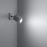Sollux Merida Modern Steel Wall Light with GU10 Fitting – White Wall Lamp