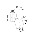 Sollux Merida Modern Steel Wall Light with GU10 Fitting – White Wall Lamp