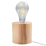Sollux Salgado Scandinavian Desk Lamp with E27 Fitting – Natural Wood Table Lamp
