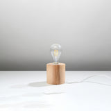 Sollux Salgado Scandinavian Desk Lamp with E27 Fitting – Natural Wood Table Lamp