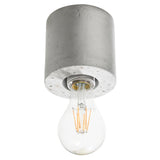 Sollux Salgado Industrial Concrete Ceiling Light with E27 Fitting – Grey Ceiling Lamp