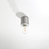Sollux Salgado Industrial Concrete Ceiling Light with E27 Fitting – Grey Ceiling Lamp