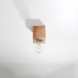 Sollux Ariz Scandinavian Wood Ceiling Light with E27 Fitting – Natural Wood Ceiling Lamp