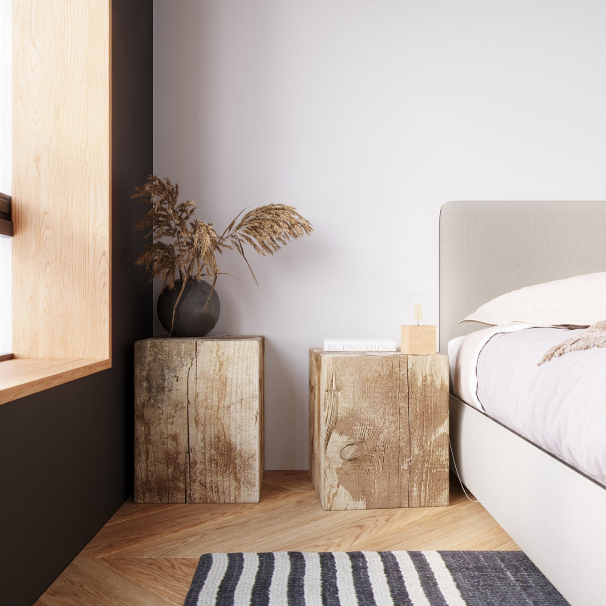 Sollux Ariz Scandinavian Wood Ceiling Light with E27 Fitting – Natural Wood Ceiling Lamp