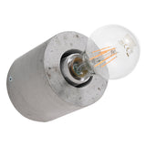 Sollux Lighting Salgado Concrete Wall Lamp with E27 Fitting – Industrial Design Wall Light, Grey