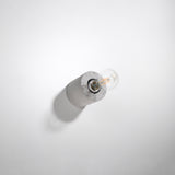 Sollux Lighting Salgado Concrete Wall Lamp with E27 Fitting – Industrial Design Wall Light, Grey