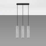 Sollux Lighting Luvo Concrete Pendant Lamp with 3 GU10 Lights – Industrial Design Ceiling Light, Grey