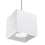 Sollux Lighting Quad Pendant Lamp with GU10 Fitting – Modern Aluminium Ceiling Light, White