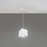 Sollux Lighting Quad Pendant Lamp with GU10 Fitting – Modern Aluminium Ceiling Light, White