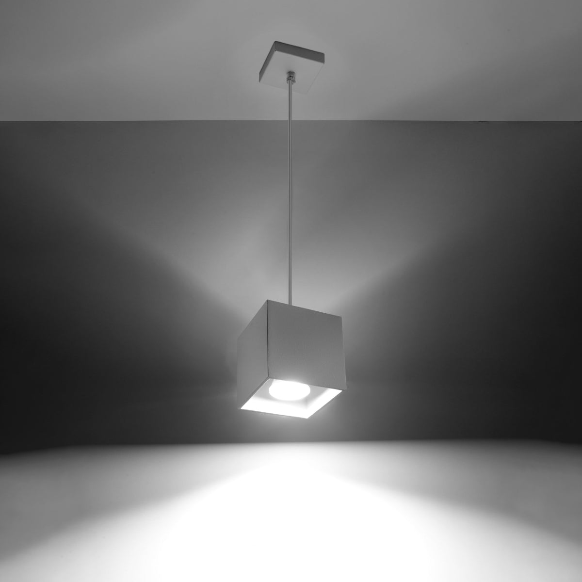 Sollux Lighting Quad Pendant Lamp with GU10 Fitting – Modern Aluminium Ceiling Light, White
