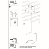 Sollux Lighting Quad Pendant Lamp with GU10 Fitting – Modern Aluminium Ceiling Light, White