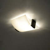Sollux Lighting Emilio Ceiling Lamp with 2 E27 Lights – Modern Wood and Glass Ceiling Light, Wenge and White