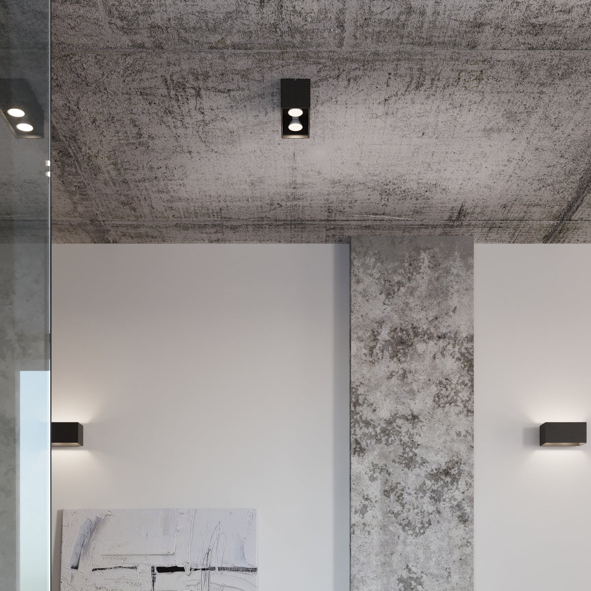Quad Modern Aluminium Wall Light, G9
