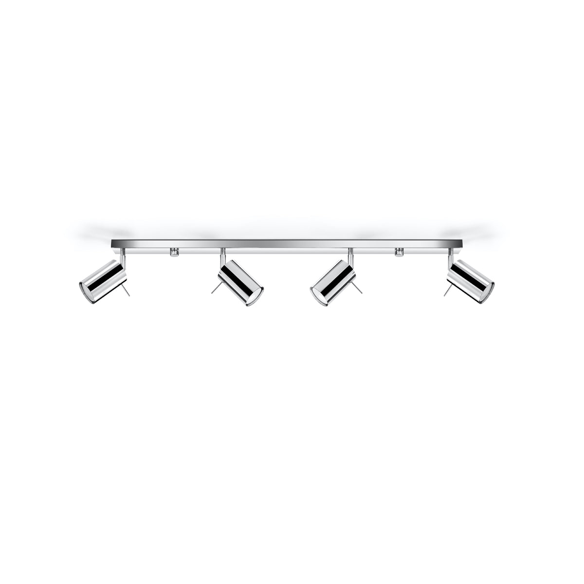 Sollux Lighting Ring Ceiling Lamp with 4 GU10 Lights – Modern Steel Ceiling Light, Chrome
