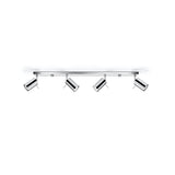 Sollux Lighting Ring Ceiling Lamp with 4 GU10 Lights – Modern Steel Ceiling Light, Chrome