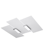 Sollux Lighting Fabiano Ceiling Lamp with 3 E27 Lights – Steel and Glass Ceiling Light, Chrome