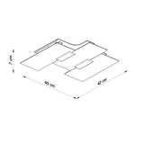 Sollux Lighting Fabiano Ceiling Lamp with 3 E27 Lights – Steel and Glass Ceiling Light, Chrome